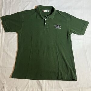 Clique Polo Shirt Mens XL Green Short Sleeve University DuPage Chaparrals patch